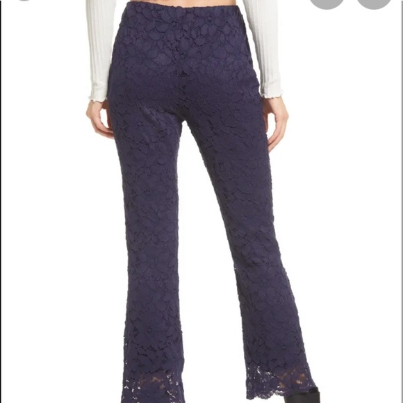 Free people navy lace pants size SP - Picture 2 of 10